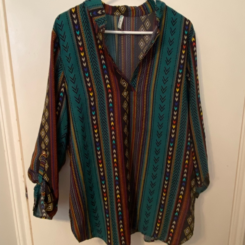 Southwestern print top